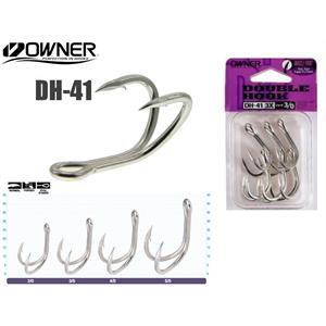 DOUBLE Hook OWNER "DH-41 (3X STRONG)" (Color SILVER)