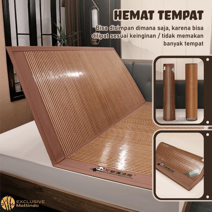 Promo Tikar Bambu Lipat Premium Tikar Bambu Lipat Alami Premium 3 Ukuran Elegan Tikar Bambu
