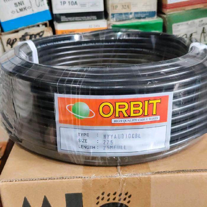 Kabel Serabut Hitam Orbit 2X2,5 25 Meter 2X2.5 Isi 2