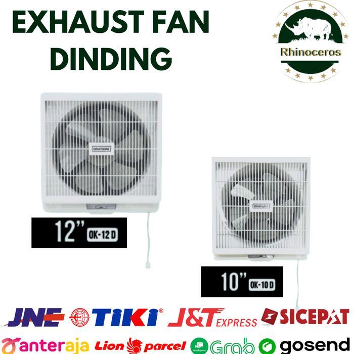 GRANTZY Exhaust Fan Dinding Blower Angin 10 Inch dan 12 Inch Hexos Penyedot Udara Hexos Dinding