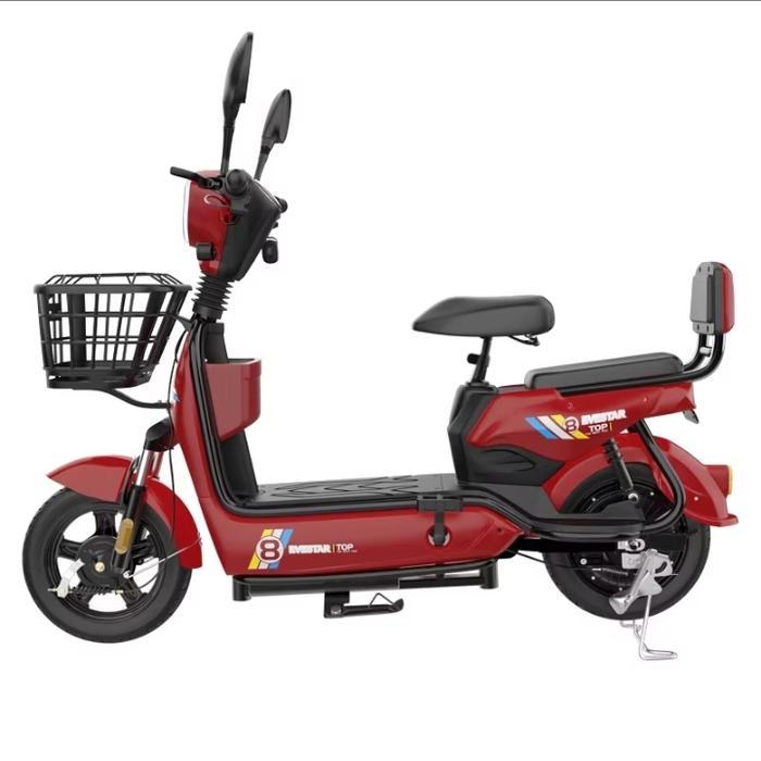 Geekman Sepeda Listrik Dewasa Sepeda Listrik Murah - Merah