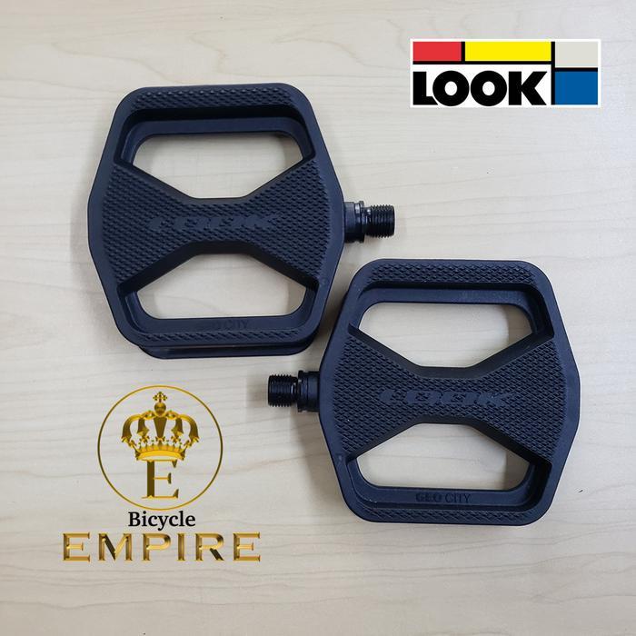 LOOK PEDAL FLAT GEO CITY BLACK URBAN FLAT PEDAL BICYCLE EMPIRE