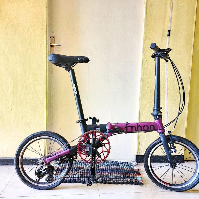 Sepeda Lipat Fnhon Freedom 16" (305) 5 Speed Fullset Bekas Mulus