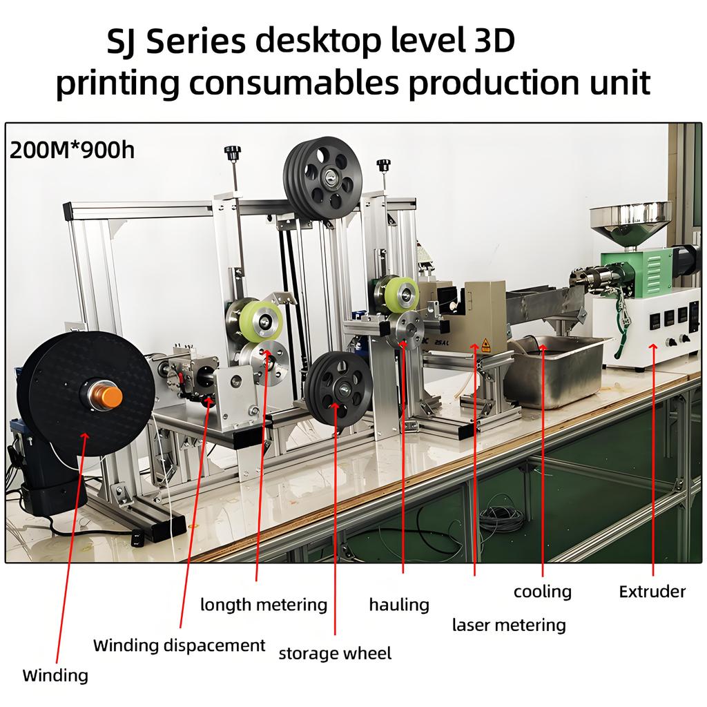 3D Printing Filament Maker Single Screw Extruder 3D Consumables Extrusion Machine For PEEK/TPU/TPE