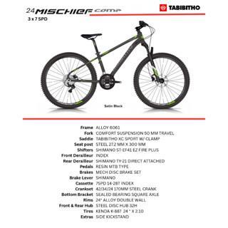 SEPEDA GUNUNG 24 MTB TABIBITHO MISCHIEF COMP - FRAME ALLOY - Black