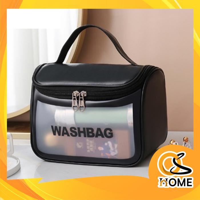 BISA COD T5473 Tas Kosmetik Besar / Pouch Makeup Jumbo / Make up Transparan / Tas Kosmetik