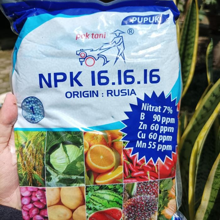 uikb Pupuk Npk Mutiara 161616 Rusia Pak Tani Kemasan 1Kg