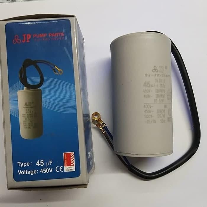 ,,,,,,,] kapasitor 45 mf uf jp 450 volt vac capacitor bulat kabel