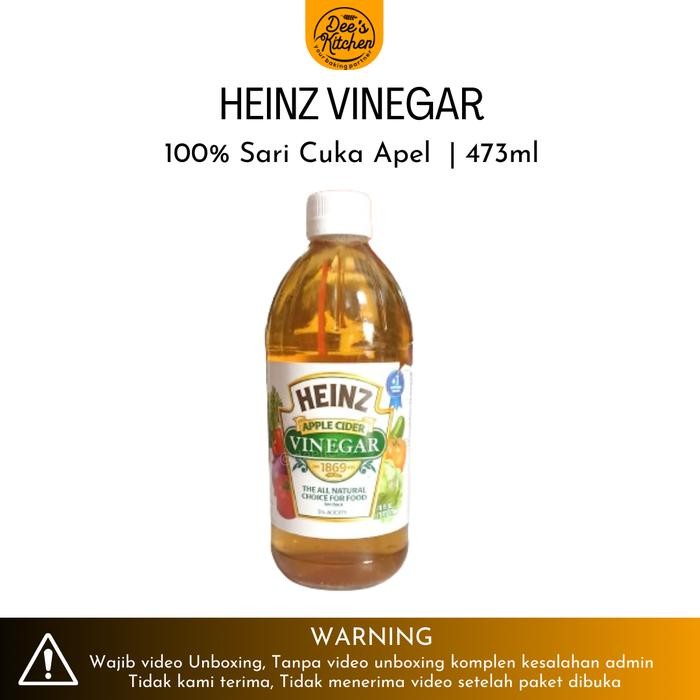HEINZ Apple Cider VINEGAR / 100% Sari Cuka Apel 473ml