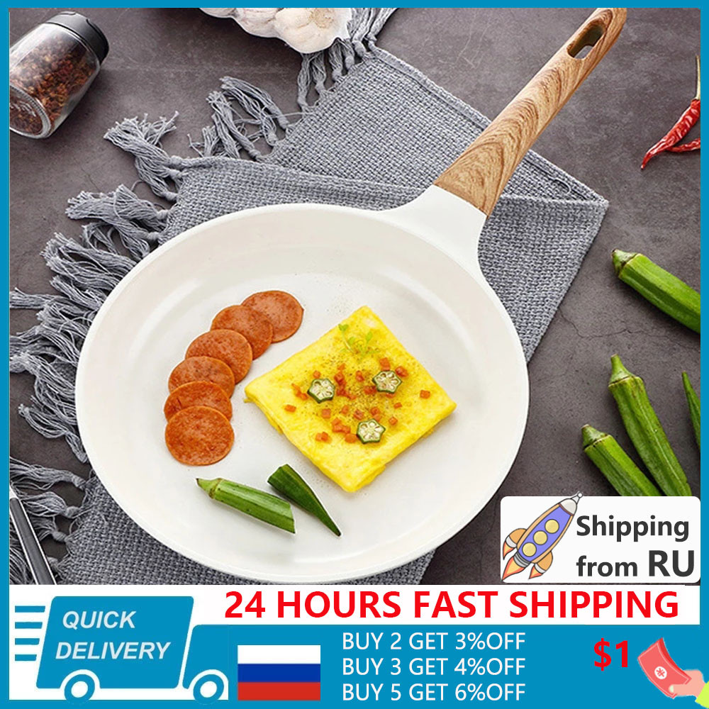 Ceramic Frying Pan Cookware Set Pot and Non Stick Cooking Pan Set Breakfast Crepe Pan Honeycomb Wok 