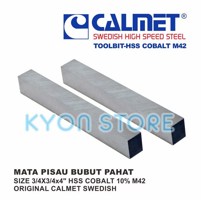 MATA PISAU BUBUT PAHAT SIZE 3/4X3/4x4 HSS COBALT 10 M42 CALMET SWEDISH