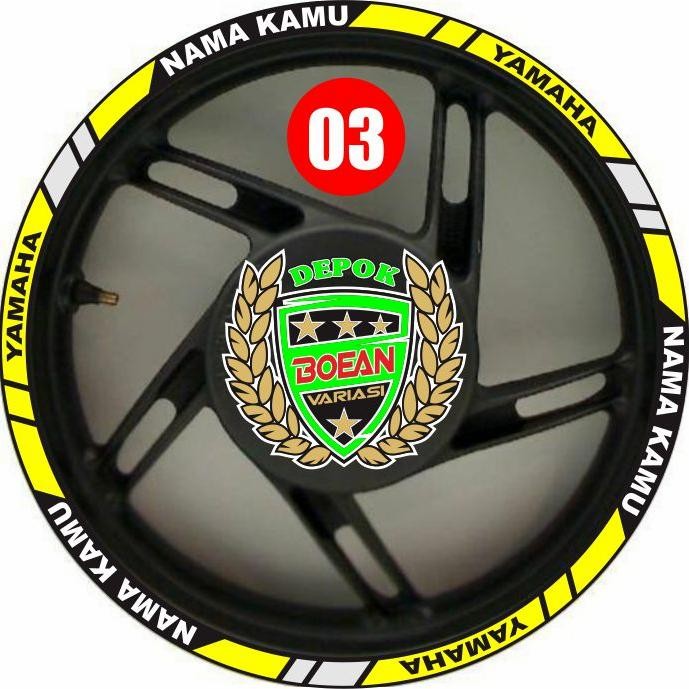 Sticker Lis Velg Motor Custom Nama Lis velg Nmax PCX AEROK VARIO DLL