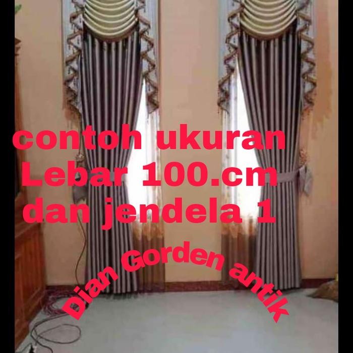 DISKON Gorden blackout poni gelombang 1 set poni Rumbai spanyol mewah READY STOCK