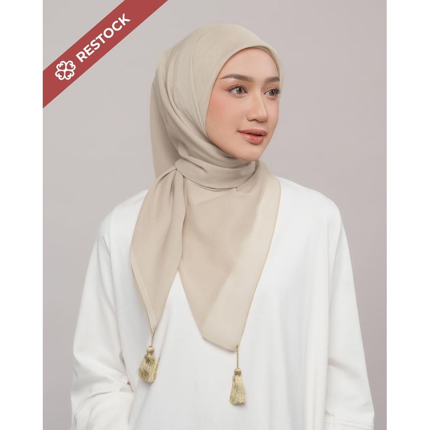 tvkj- Napocut Hijab - Plain Tassel - Hijab Segiempat Paris Jepang Premium Ronce 115 X 115 Cm