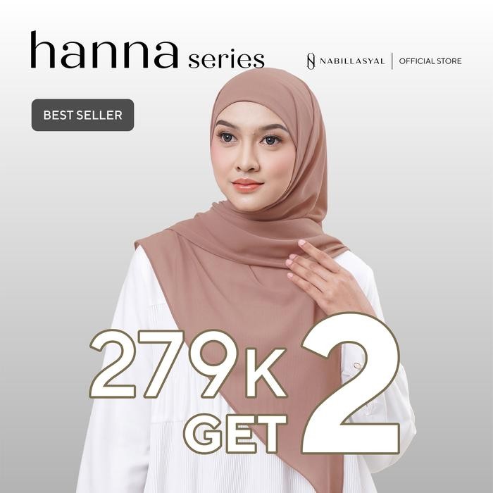 tvkj- Nabillasyal Hijab Segiempat Inner 2 In 1 Hijab Semi-Instant Ceruti Hanna Series