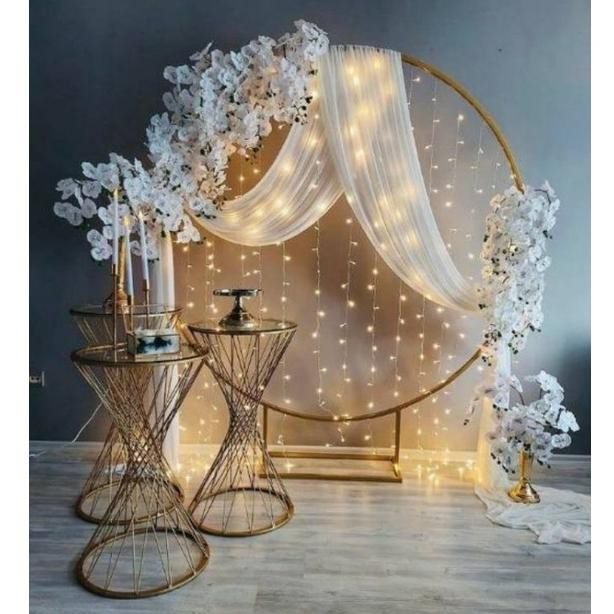 DEKORASI LINGKARAN BESI DIAMETER 2M / LINGKARAN BESI DECORASI PREMIUM