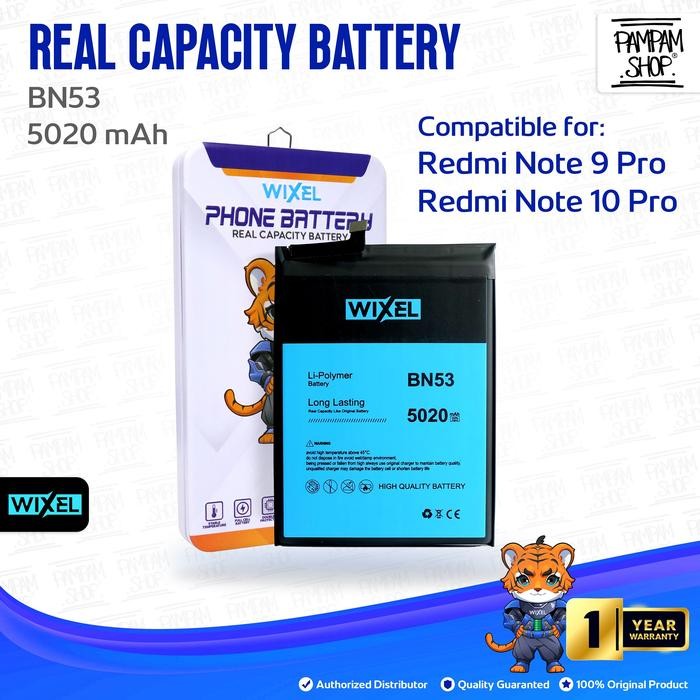 WIXEL Baterai BN53 Compatible for Xiao Redmi Note 9 Pro / Note 10 Pro Batre Batrai Battery BN 53