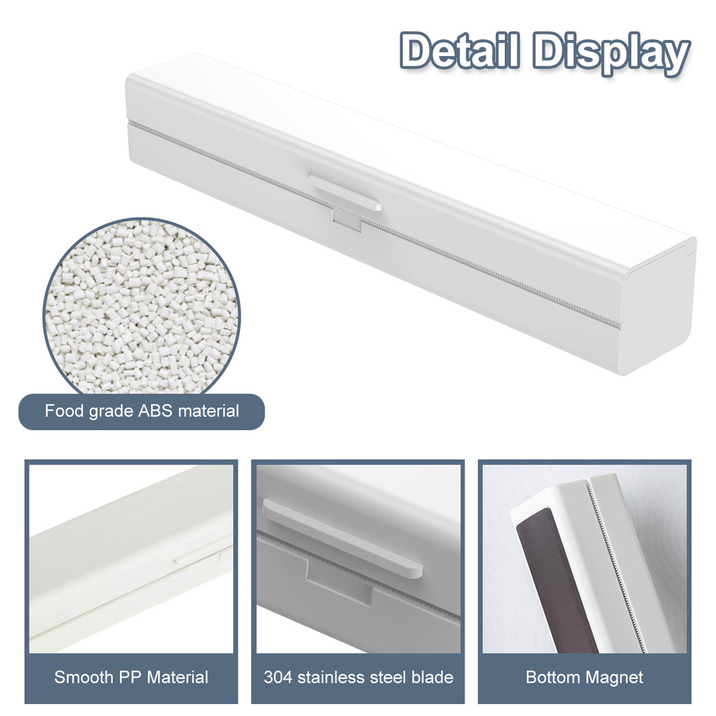 Cling Film Cutter Plastic Wrap Dispenser Kitchen Accessori Wrap Film Cutter Magnetic Cling For Food 