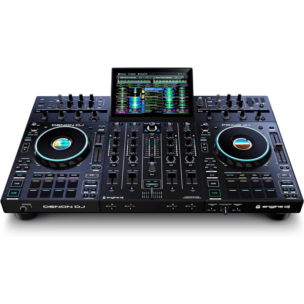 HOT SALES FOR Denon DJ PRIME 4+ Standalone DJ Cont roller & Mixer with 4 Decks, Wi-Fi Music Streamin