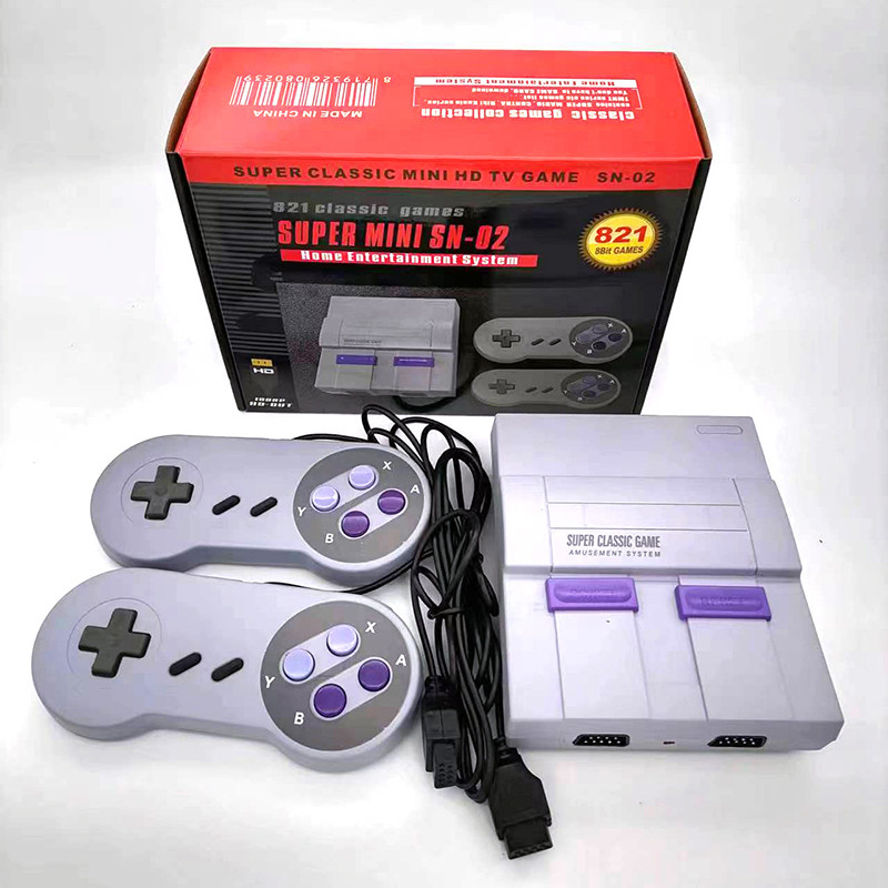821 HD Game Console Super Mini SNES 8-bit Game Console NWS Classic Edition Built-in 821 Models Two p