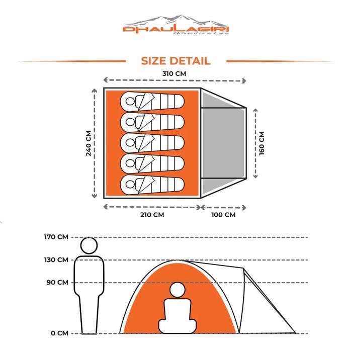 Bisa Tenda Dhaulagiri Terra 45 - Tenda Kemping - Tenda Camping 4P - Tenda Double Layer - Ultralight