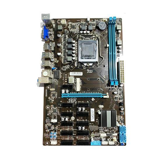 MOTHERBOARD MINING 12 VGA B250 BTC 12 PCI-E LGA 1151 / PAKET FULLSET BERKUALITAS