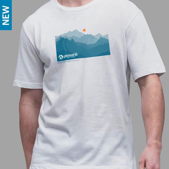 PINNACLE PRO OFFICIAL T-SHIRT MOUNTAIN RASTER - WHITE