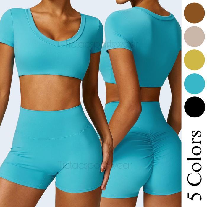 Nicolette Series Crop Top With Cup Bra Yoga Gym / Bra Sport Olahraga Yoga Gym Wanita #Gratisongkir