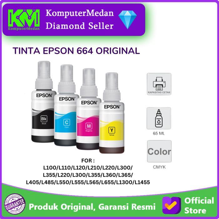 Tinta Epson 664 for Epson L350 L355 L360 L365 L380 L385 L405 Original