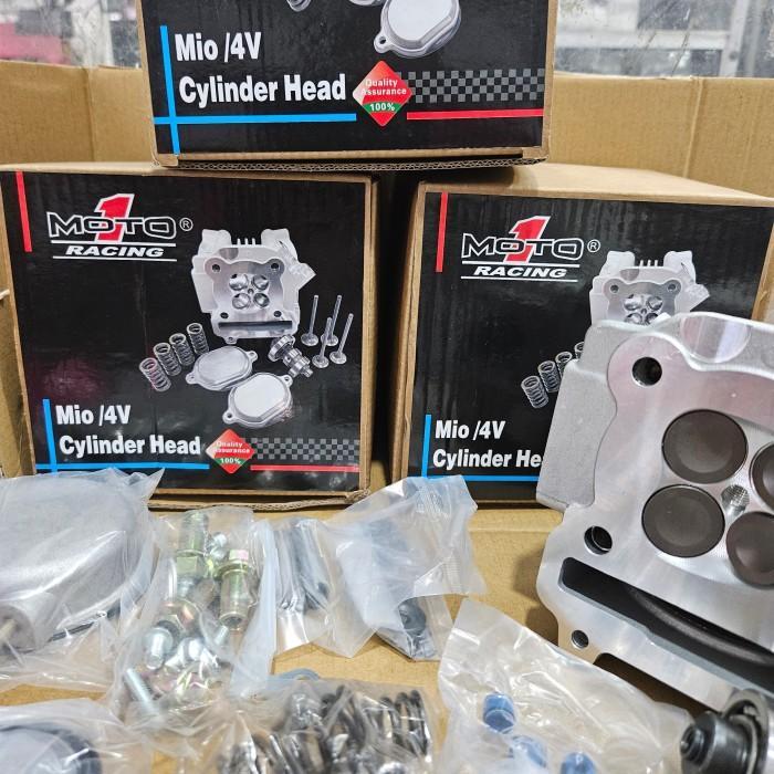 Termurah Block Cylinder Head Blok Head Mio 4 Klep 21/24 Btg 4.5Mm Moto 1 Racing Stok Ready