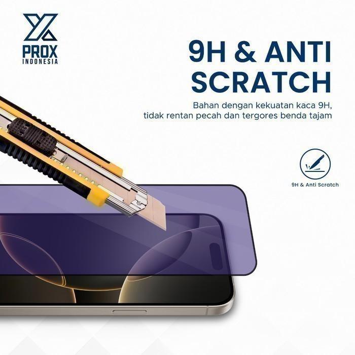 PROX Tempered Glass Anti Radiation For Realme 6 Pro Full Cover Blue ORI
