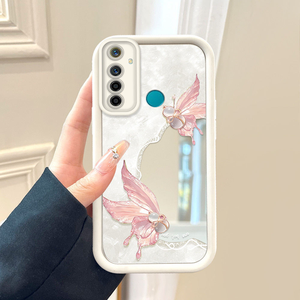 Casing Hp Untuk Realme 5 5i 5S 6i Phone Case Cesing Soft Cover Butterfly 1074 Mode Mirror Kesing JZ 