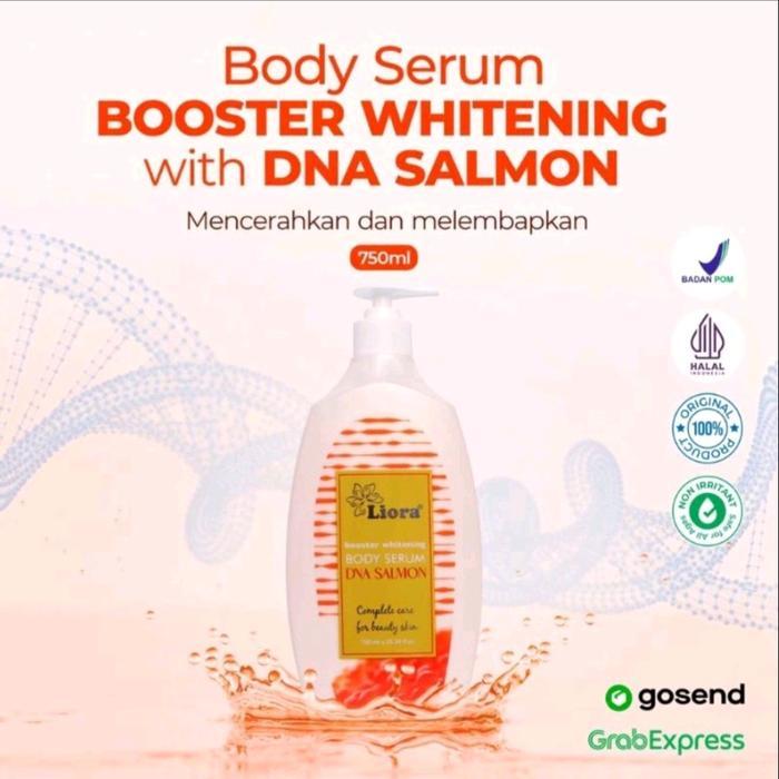 i0cc- Liora Booster Whitening Body Serum Dna Salmon 750 Ml Hand Body Lotion Pencerah Tubuh
