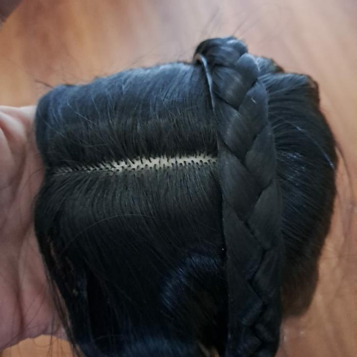 Wig Toupee Bando Poni Panjang Toupee Belah Tengah Premium Korean Style