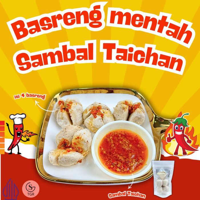 BASRENG IKAN ISI 4 SAMBAL TAICHAN PEDAS NAMPOL Food Makanan Frozen Pentol Kaldu Lezat Siap -