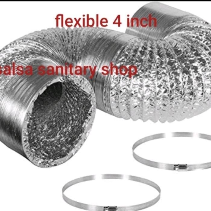 PROMO FLEXIBLE DUCTING 4 INCH/FLEXIBLE DUCTING ALUMUNIUM 4 INCH/FLEXIBLE DUCTING 4 INCH PANJANG 5