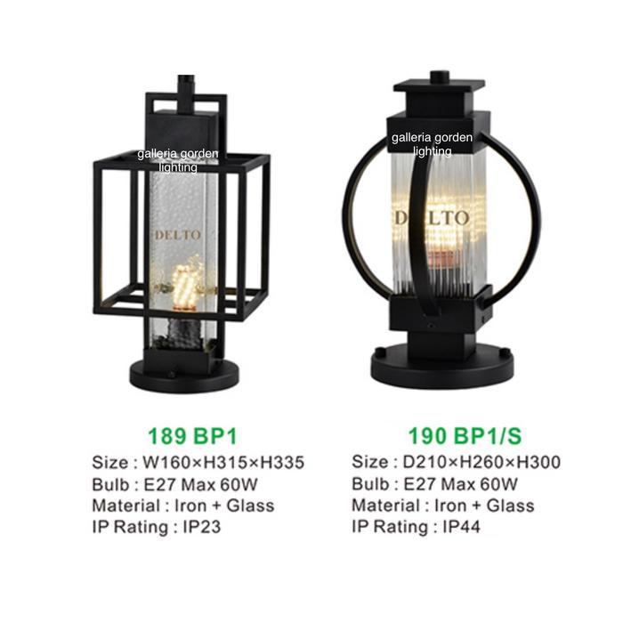 lampu taman pilar pagar tiang