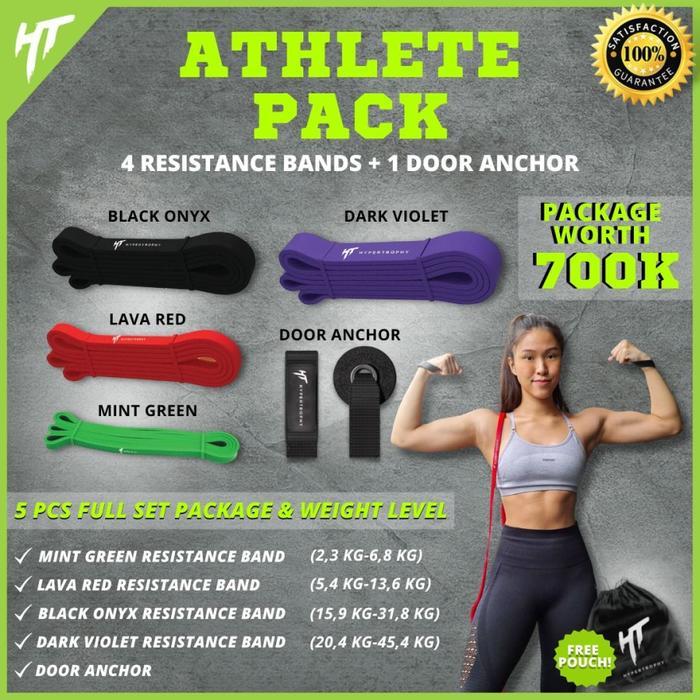 TERLARIS Paket Athlete Hypertrophy - Crossfit Calisthenics Training Long Resistance Power Band