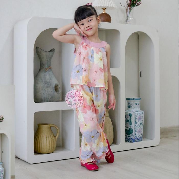 OWLET - Karina Oneset - Setelan Anak Perempuan - Baju Rayon - Baju Anak Perempuan - Setelan Rayon