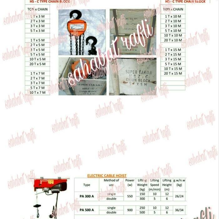 Takel 2Ton X 10Mtr Super Takada