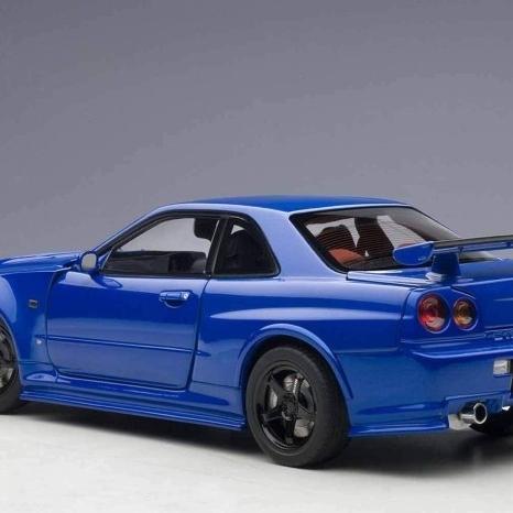 Promo 1/18 Autoart Nissan Skyline R34 Ztunes Blue Diecast Miniatur No Kyosho Original