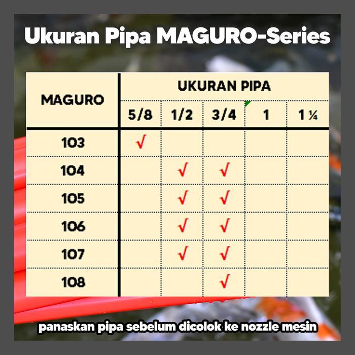 Pompa Kandila MAGURO 107 5000LPH water pump pompa celup akuarium kolam
