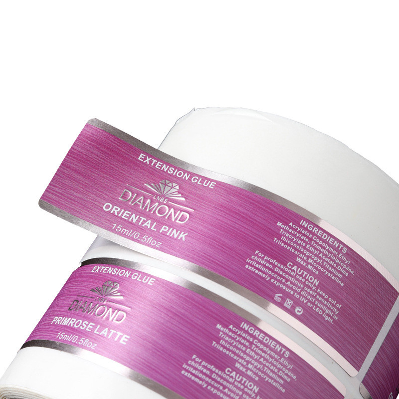Waterproof Adhesive Label Silver Sticker Private Supplement Packaging Label Custom Roll Bottle