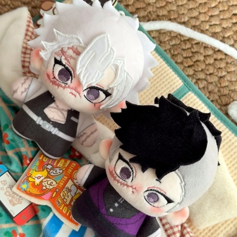 Anime Demon Slayer: Kimetsu No Yaiba Shinazugawa Genya Shinazugawa Sanemi Plush Toy Keychain