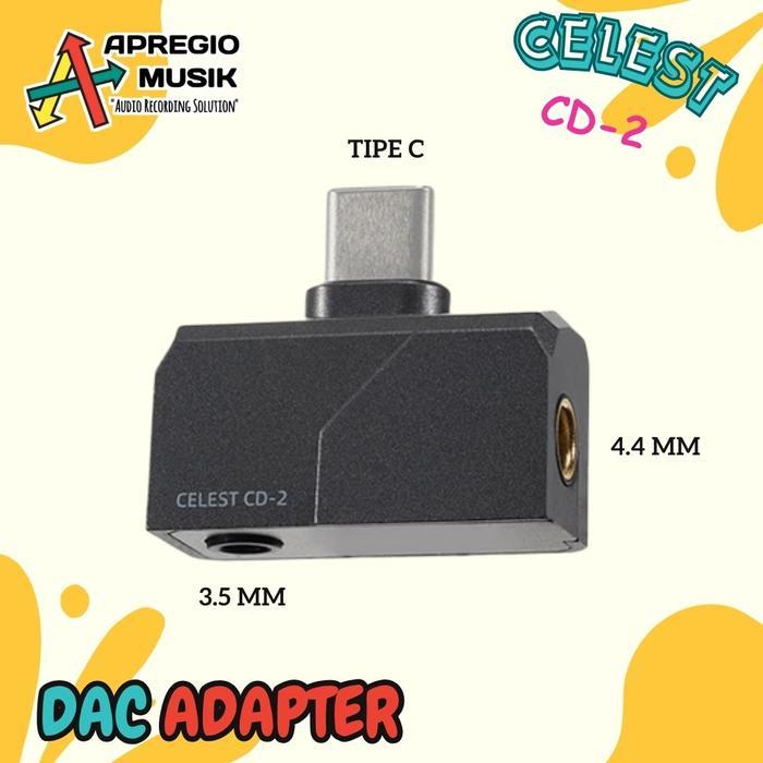 Solusoundmart - Kinera Celest Cd-2 Cd2 Dac Audio In Ear Monitor Earphone Adapter Usb Type C To 3.5Mm