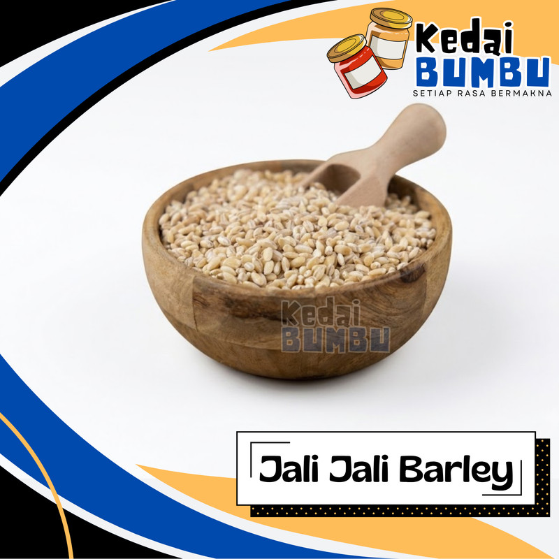 1kg Biji Jali Jali Utuh Organik Pearl Barley Premium / Tambahan Makanan Kesehatan Biji Hanjeli Butir