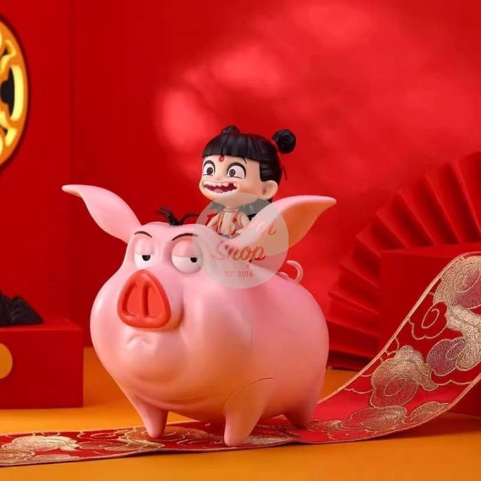 ------] Figure Nezha Flying Pig Mainan Figure Nezha Ao-Bing Gemoy Grosir Murah Patung Anime Kado