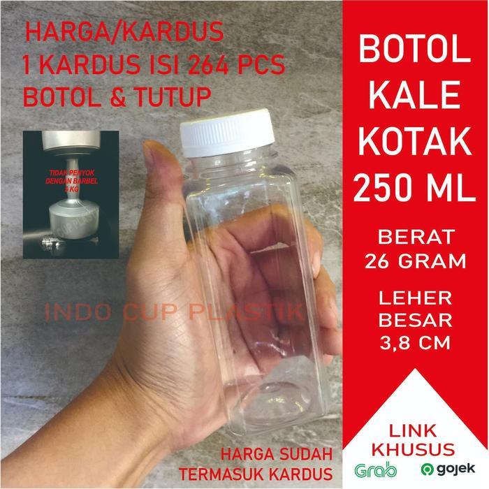 Isi 300 Pcs Botol Kale Kotak 250 Ml / Botol Kale 250 Ml (Kotak) Plastik (Expedisi)