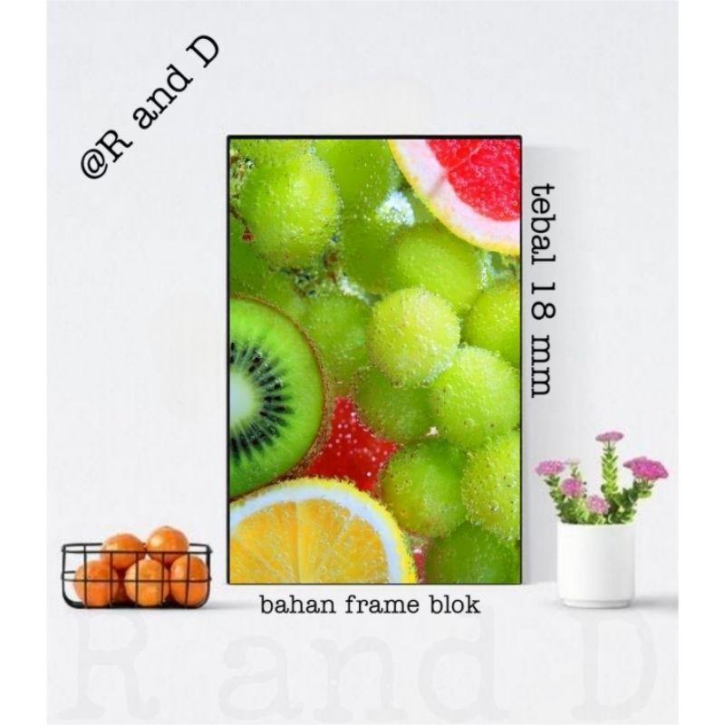 Dekorasi dapur lukisan bh bhan ukuran 6040, hiasan dinding aesthetic, poster bh bingkai kayu papan