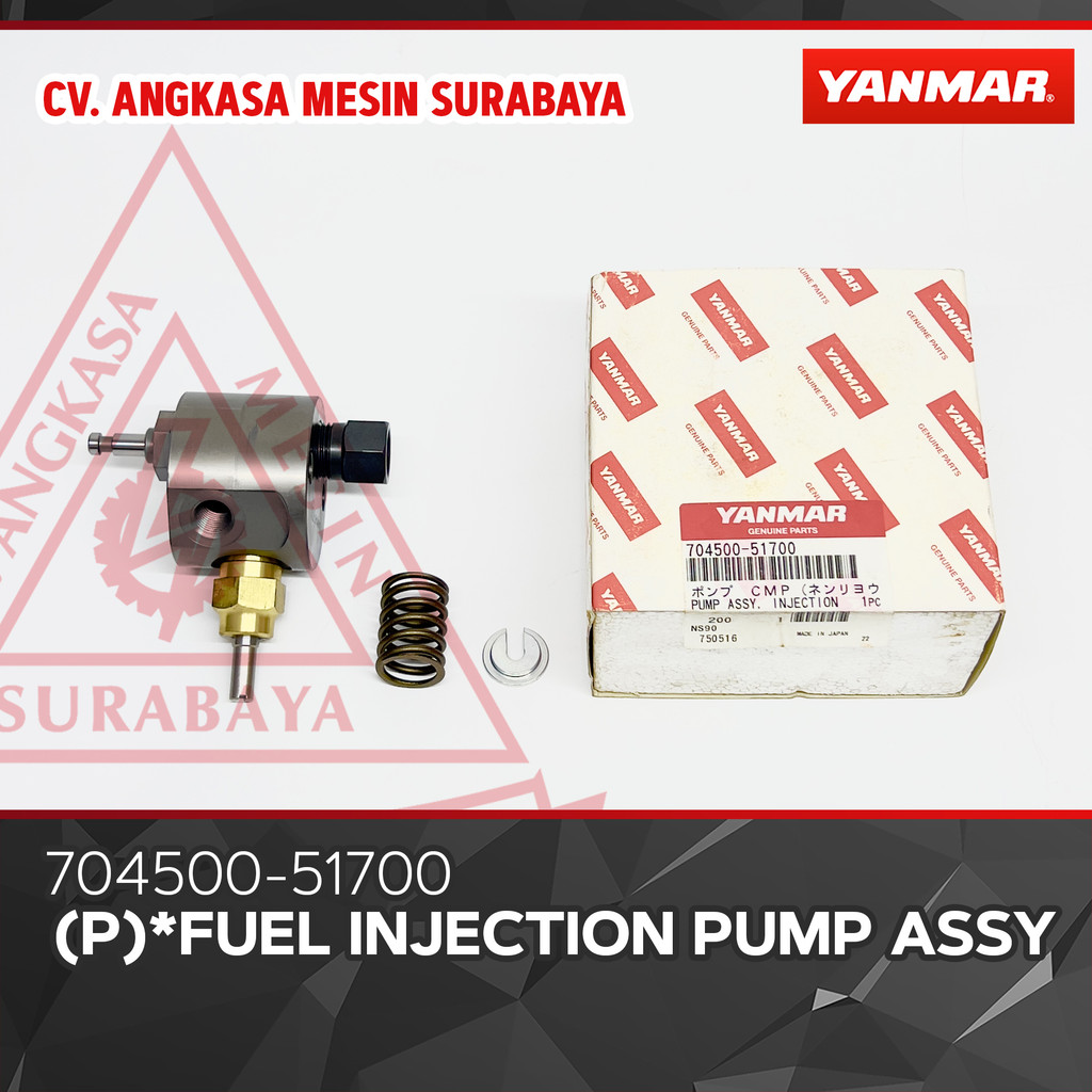 Spare Part Yanmar Diesel TS 105Bospom 100% Original Yanmar| 704500-51700 |(P)*FUEL INJECTION PUMP AS